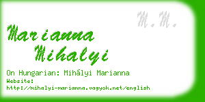 marianna mihalyi business card
